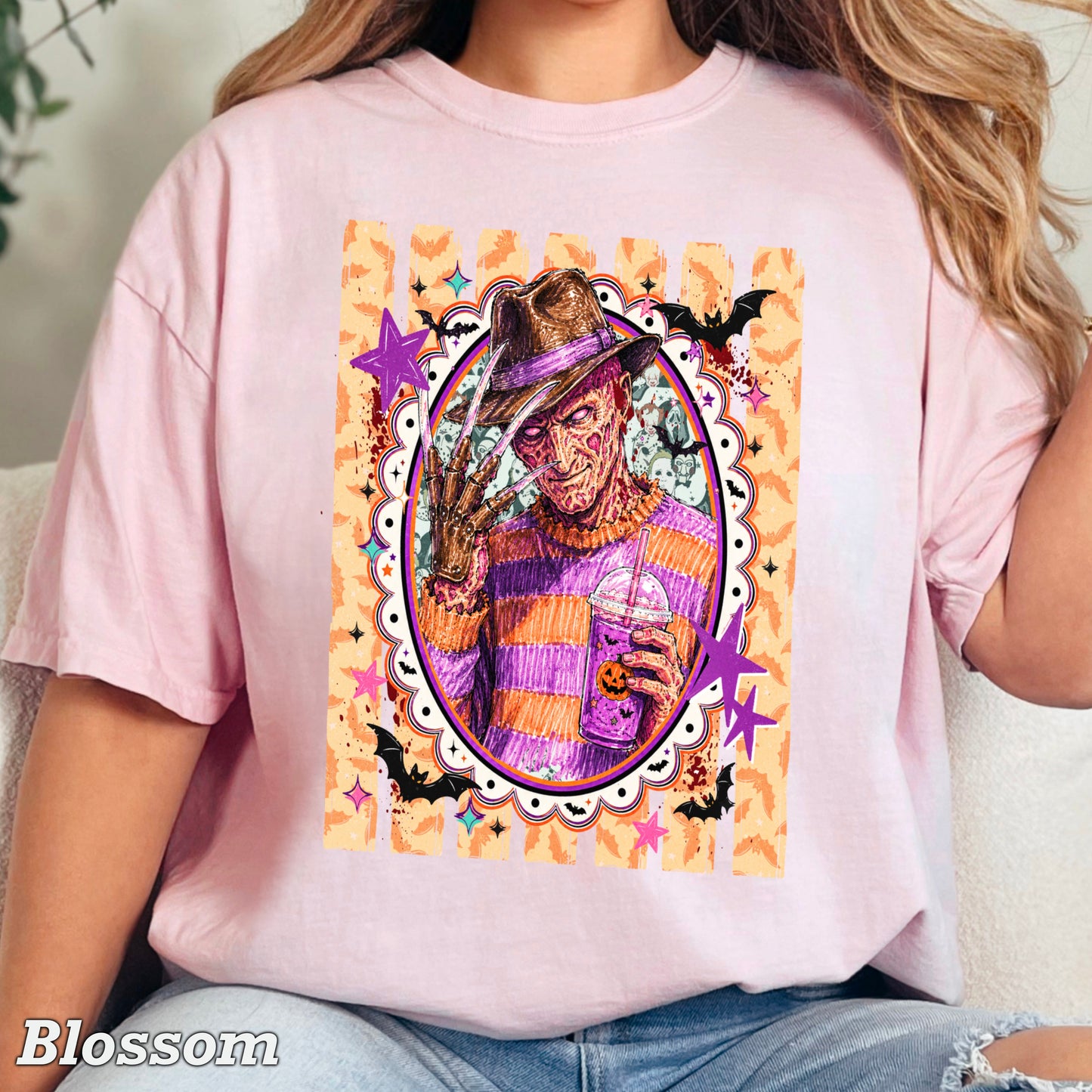 Horror Film Character Halloween Comfort Color Graphic Tee