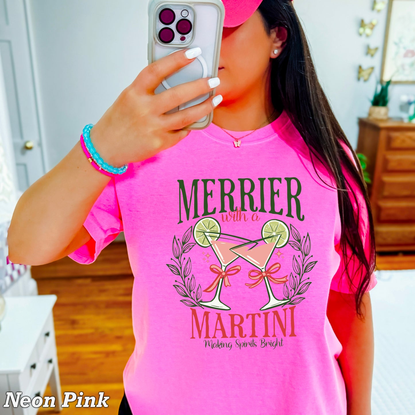Merrier With A Martini  Comfort Color Graphic Tee