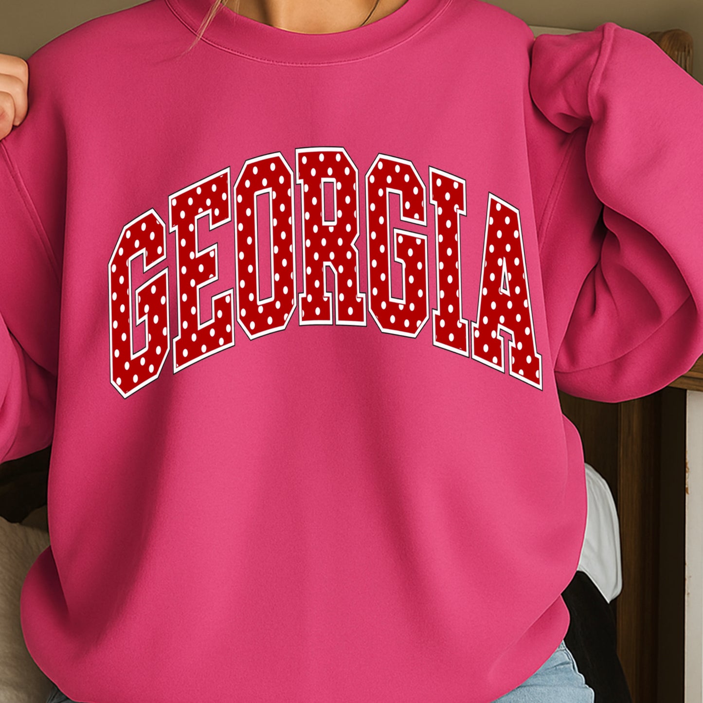 Georgia Polka Dot Crewneck Sweatshirt