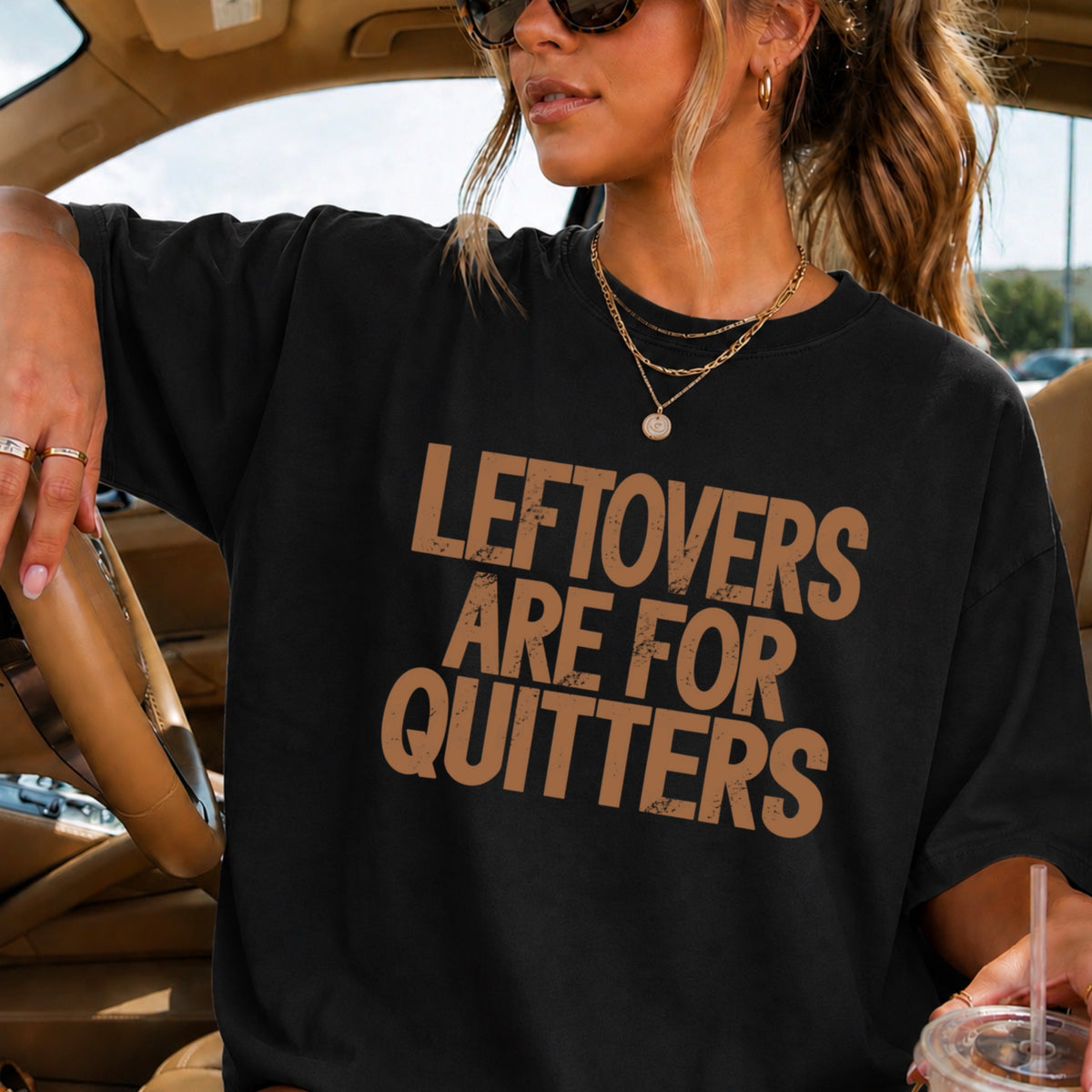 Leftovers Are For Quitters Thanksgiving Comfort Color Graphic Tee