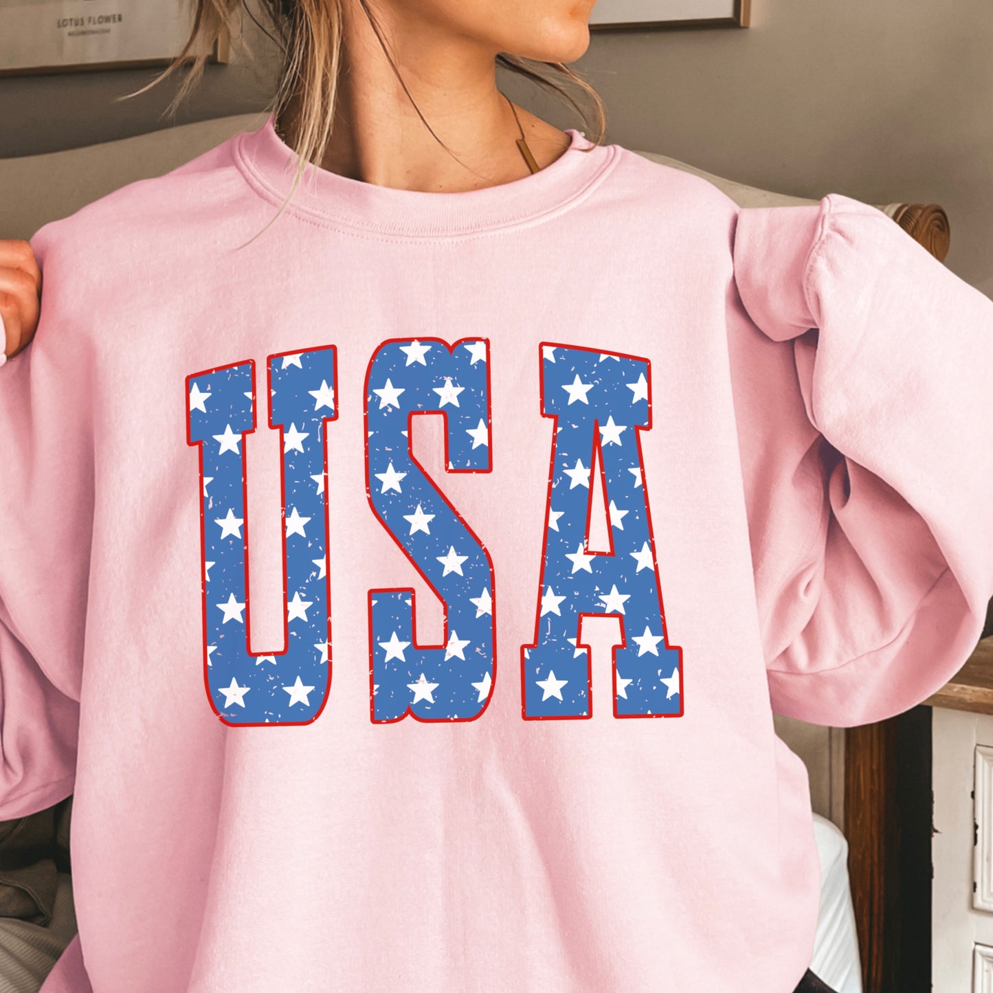 USA Patriotic Crewneck Sweatshirt