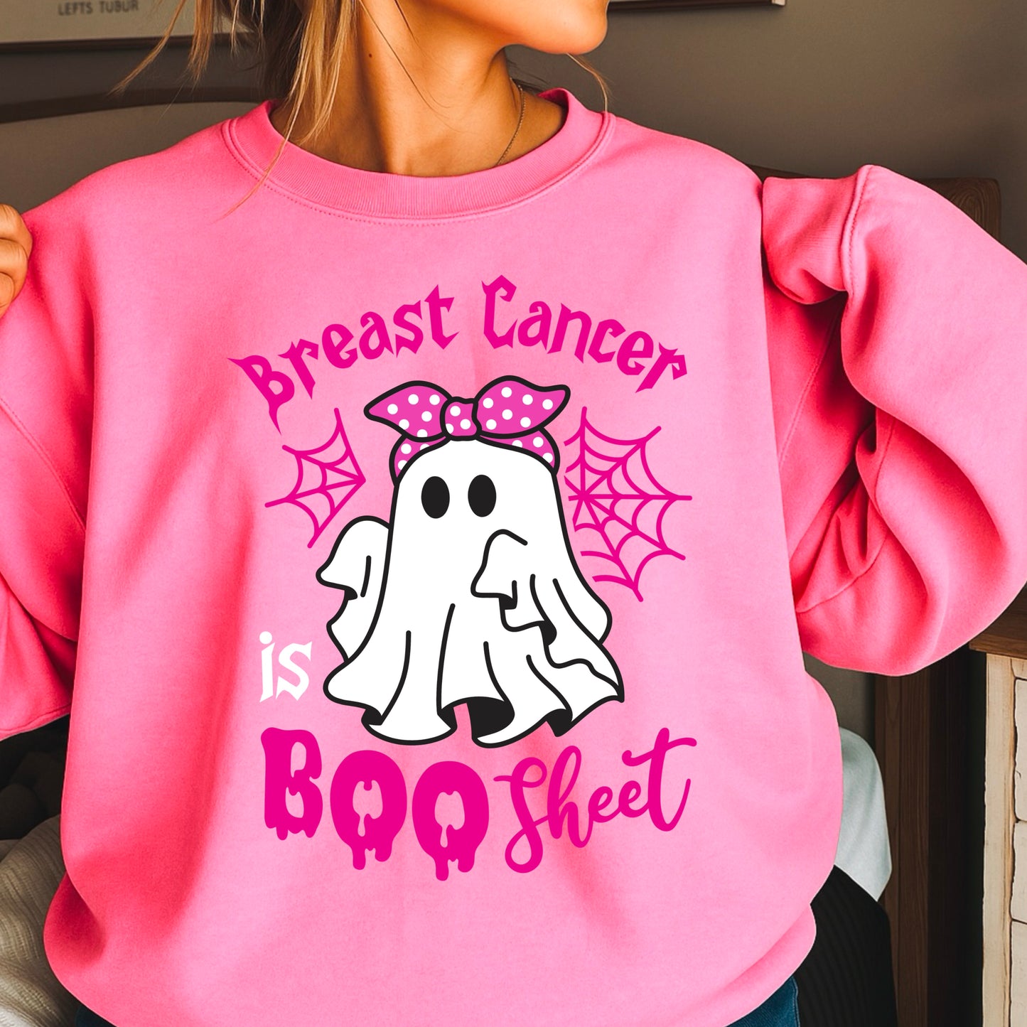 Breast Cancer Is Boo-Sheet Crewneck Sweatshirt