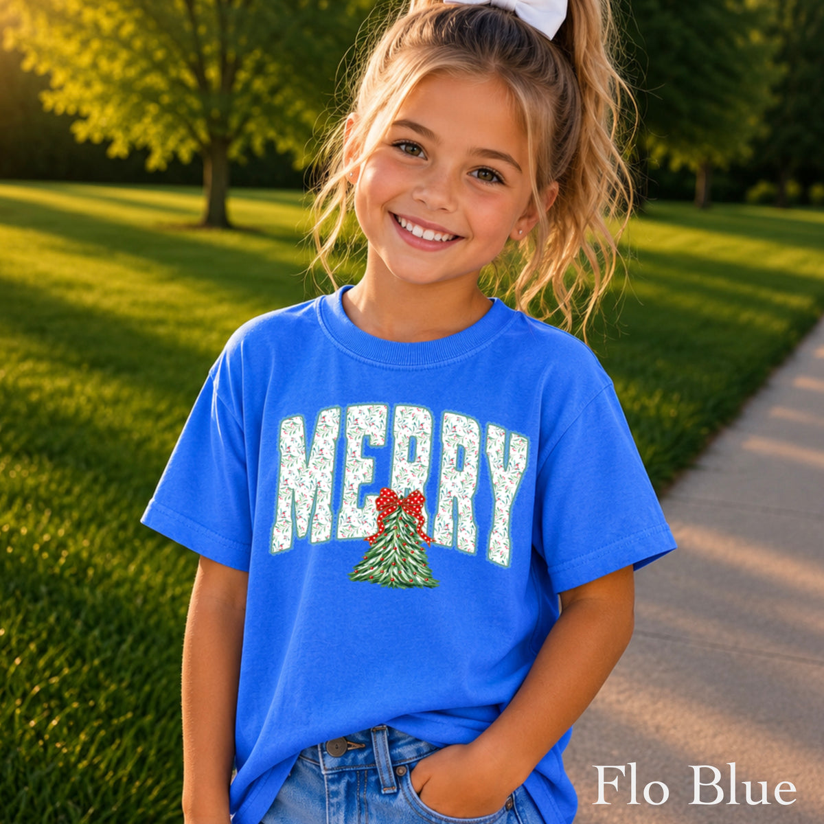 Merry Christmas Youth Comfort Color T-Shirt