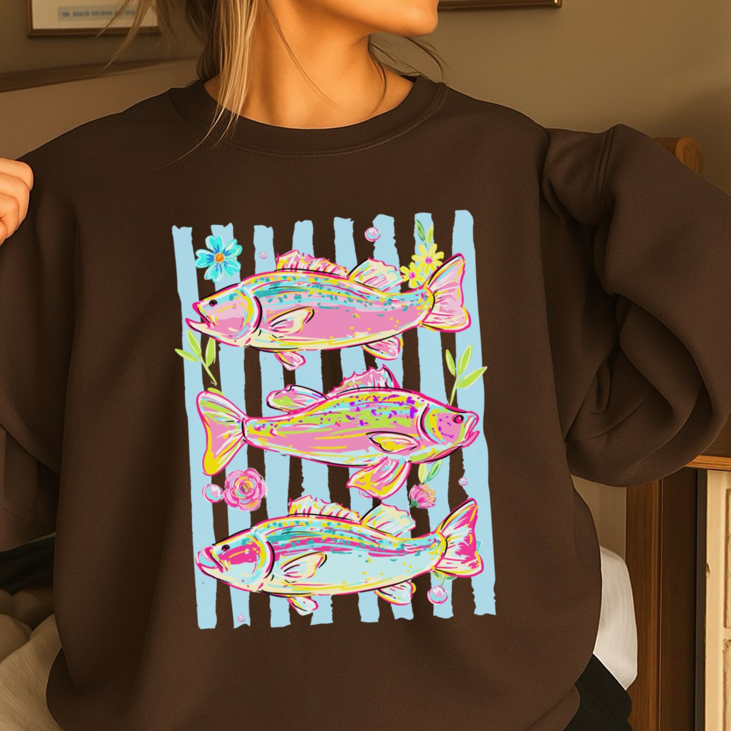 Fish Trio Crewneck Sweatshirt