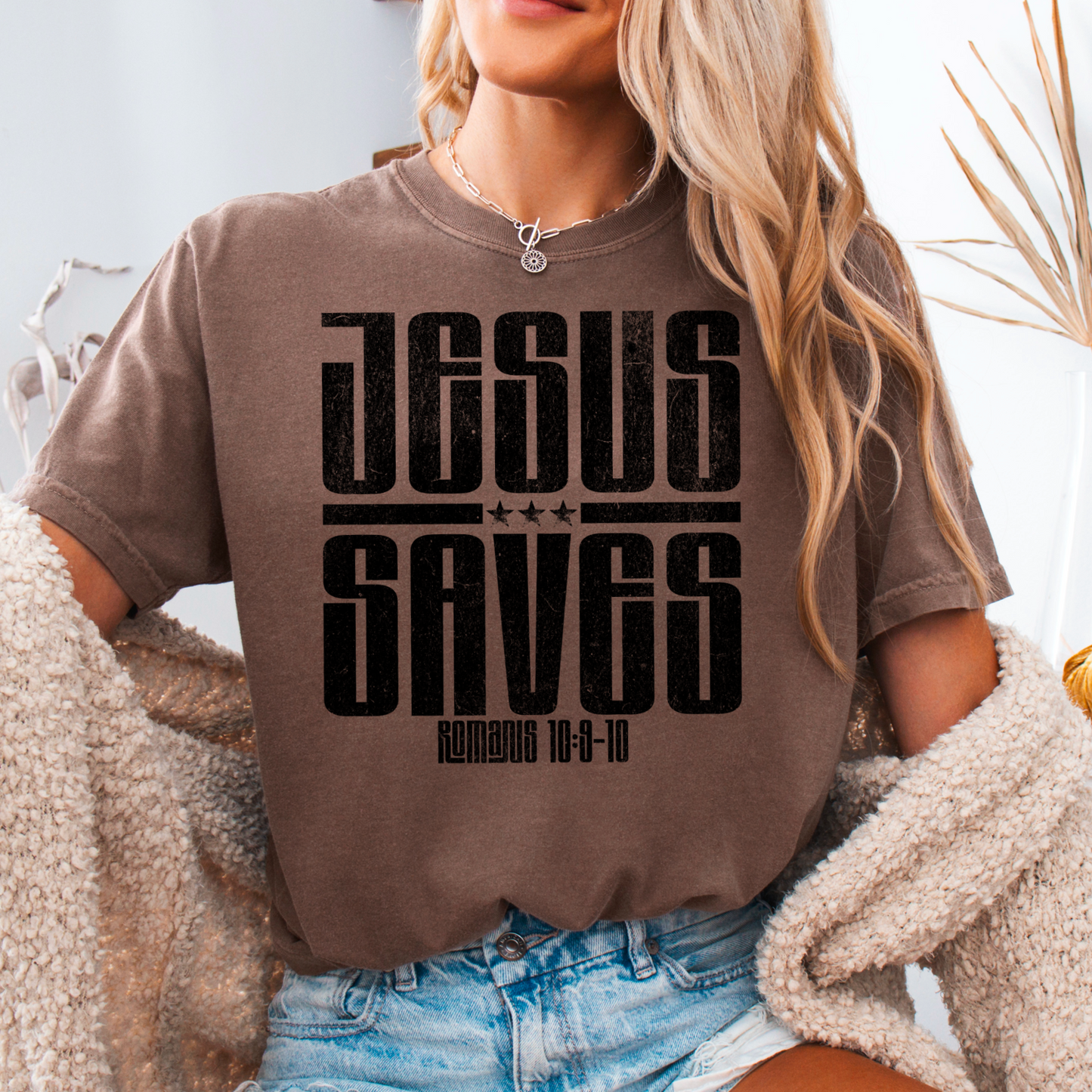 Jesus Saves Comfort Color Graphic Tee