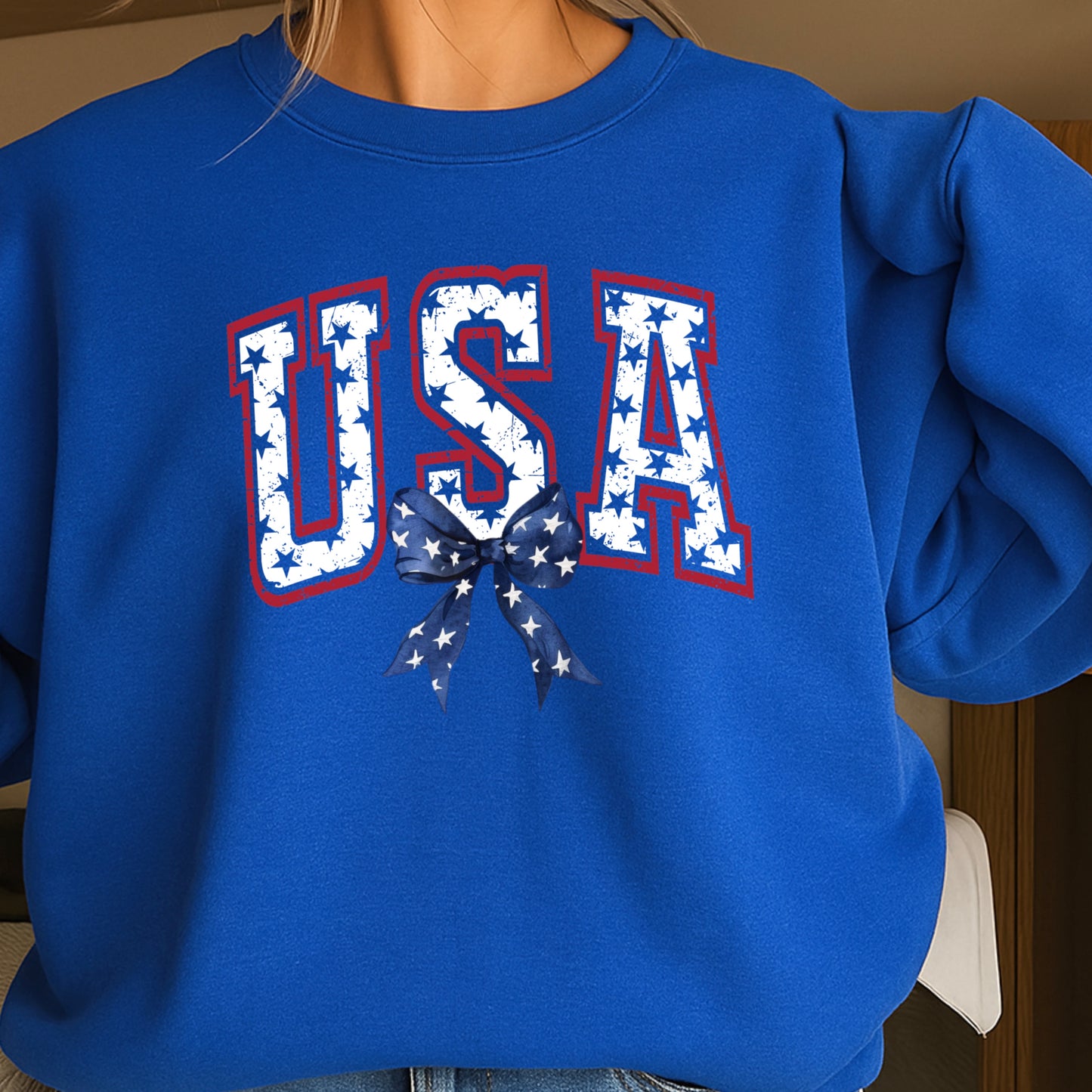 USA Patriotic Crewneck Sweatshirt
