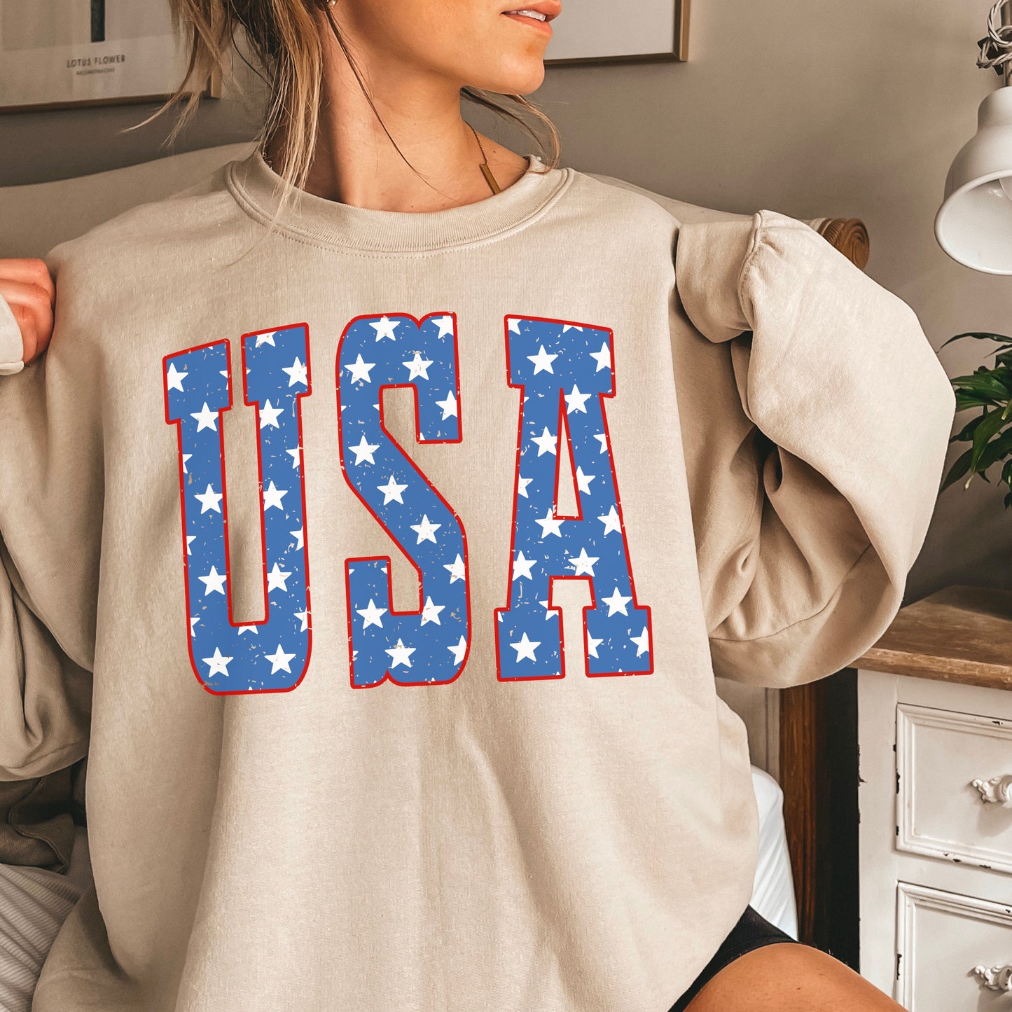 USA Patriotic Crewneck Sweatshirt