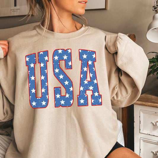 USA Patriotic Crewneck Sweatshirt