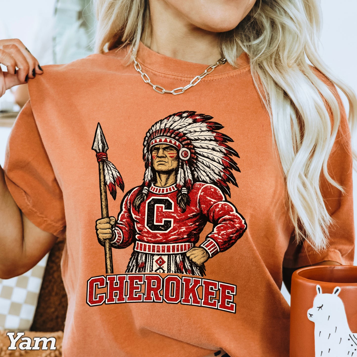 Cherokee Warriors Comfort Color Graphic Tee