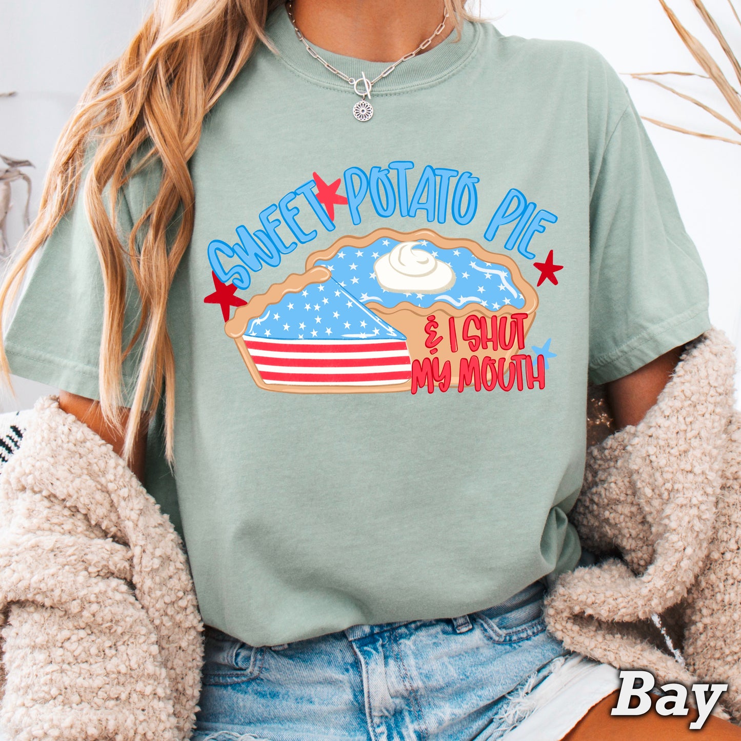 Sweet Potato Pie Patriotic Comfort Color Graphic Tee