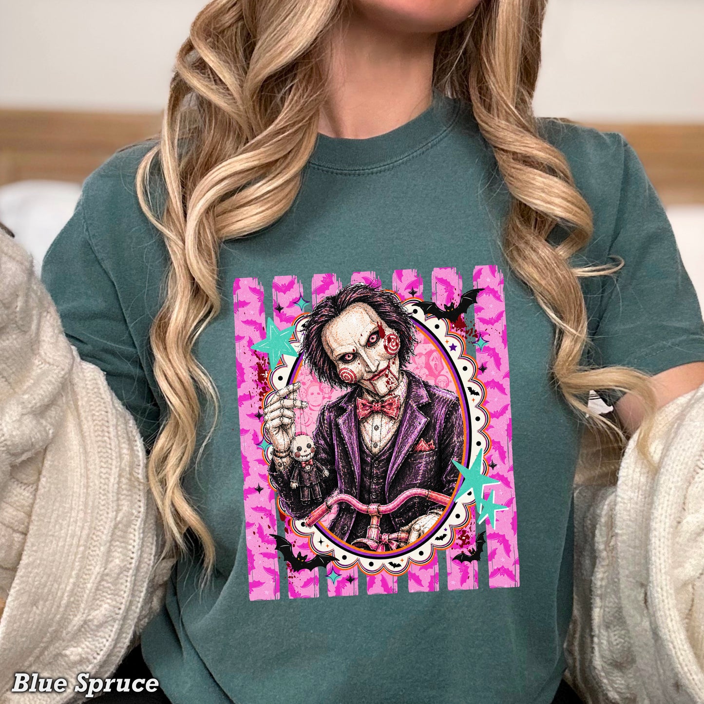 Horror Film Character Halloween Comfort Color Graphic Tee