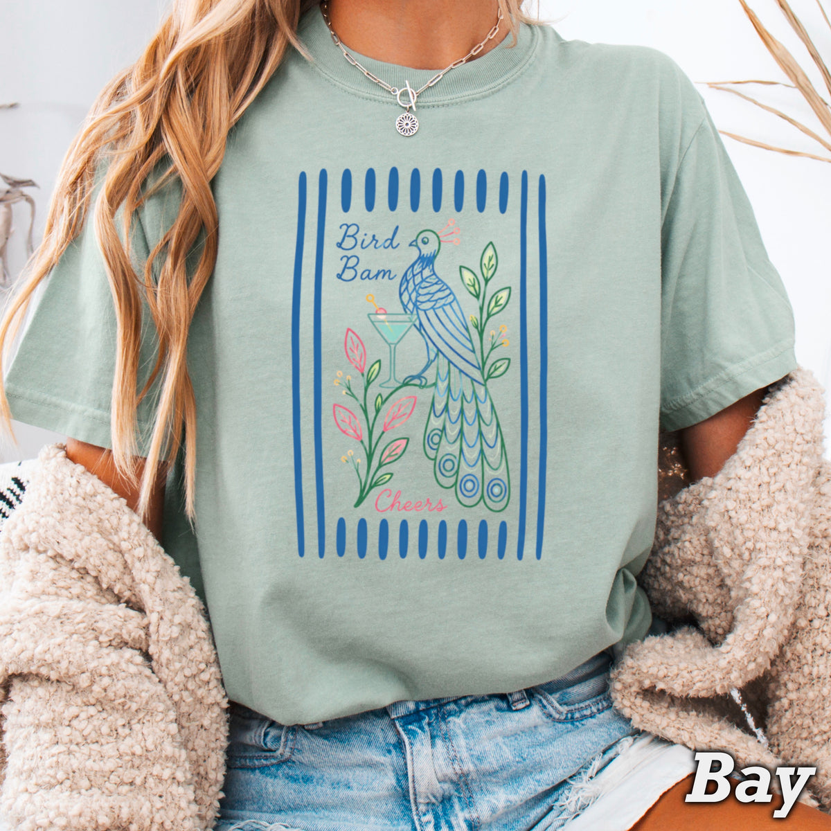 Mahjong Bam Bird Comfort Color Graphic Tee