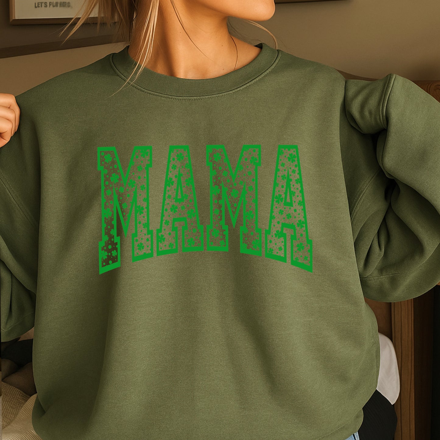 Mama St. Patrick’s Day Crewneck Sweatshirt