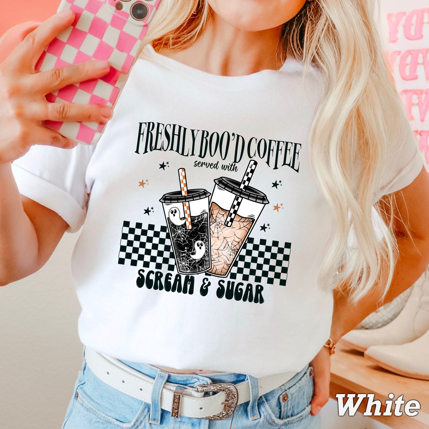 Freshly Boo’d Coffee Halloween Comfort Color Graphic Tee