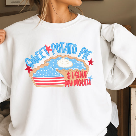 Sweet Potato Pie Patriotic Crewneck Sweatshirt