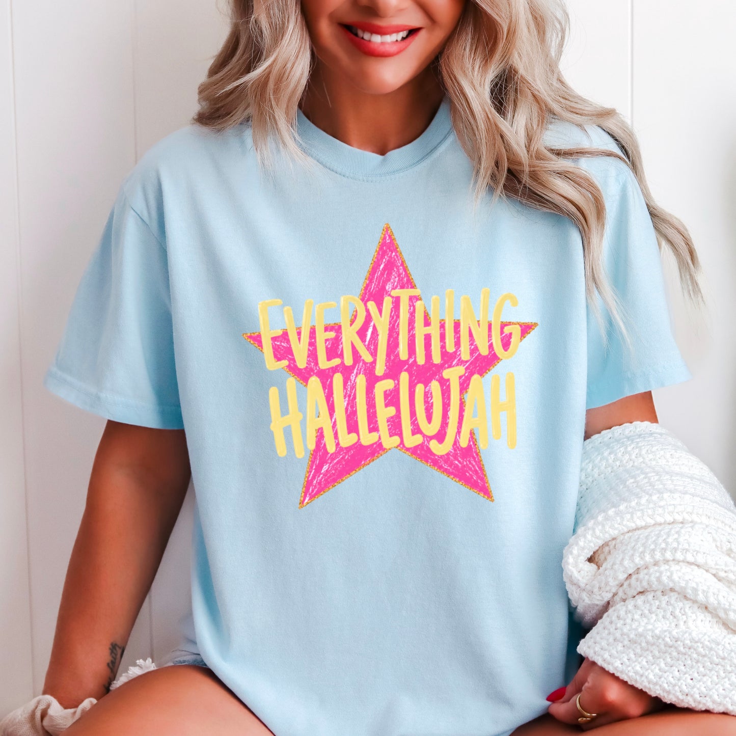 Everything Hallelujah Comfort Color Graphic Tee