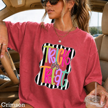 Trick Or Treat Halloween Comfort Color Graphic Tee