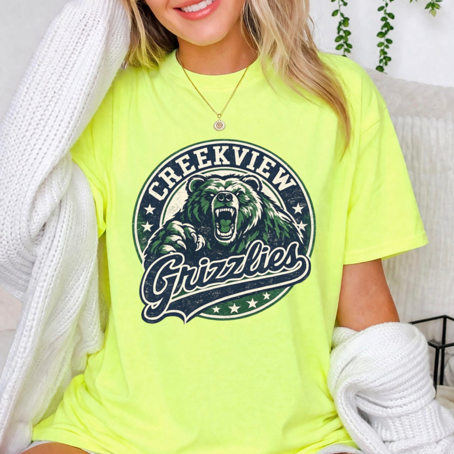 Creekview Grizzlies Comfort Color Graphic Tee