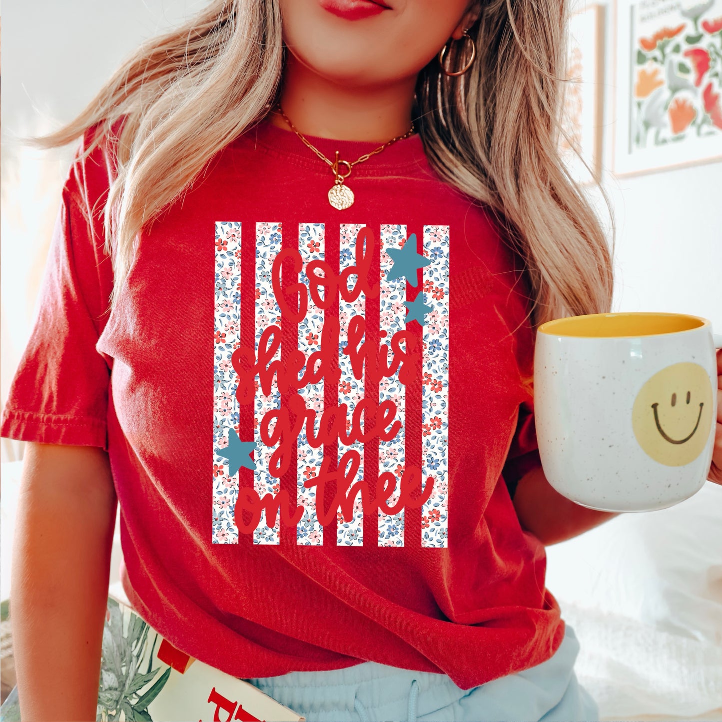 God Shed His Grace On Thee Comfort Color Graphic Tee
