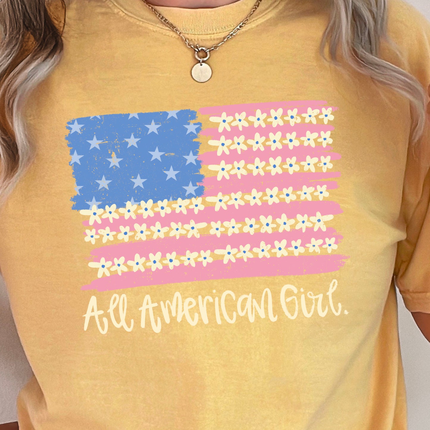 All American Girl Comfort Color Graphic Tee