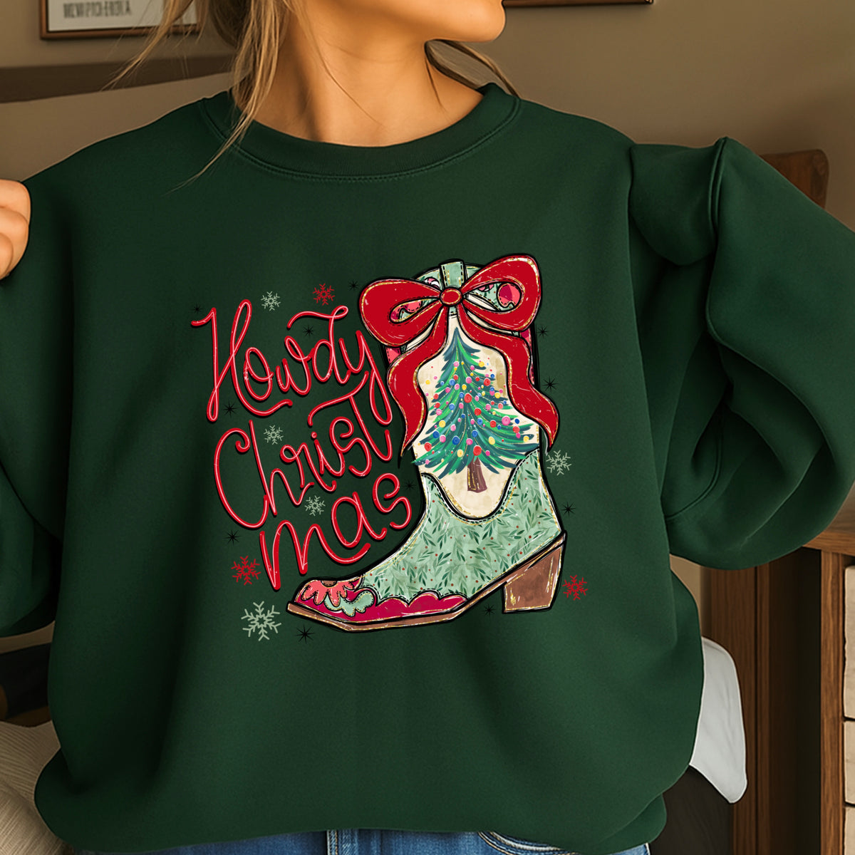 Howdy Christmas Crewneck Sweatshirt