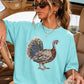 Faux Rhinestone Turkey Comfort Color Graphic Tee