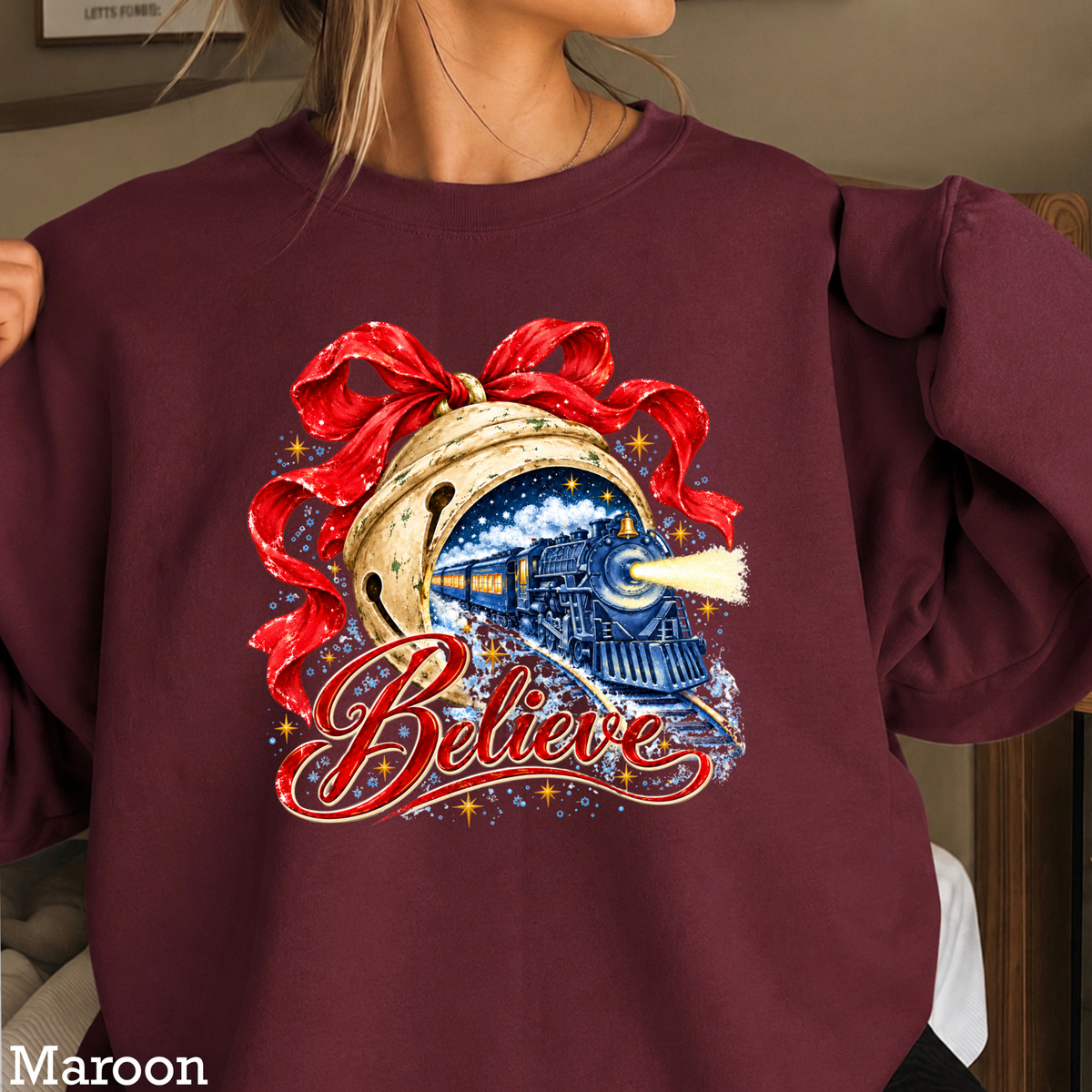 Believe Christmas Crewneck Sweatshirt