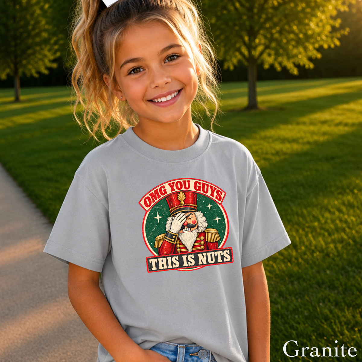 OMG You Guys This Is Nuts Christmas Youth Comfort Color T-Shirt