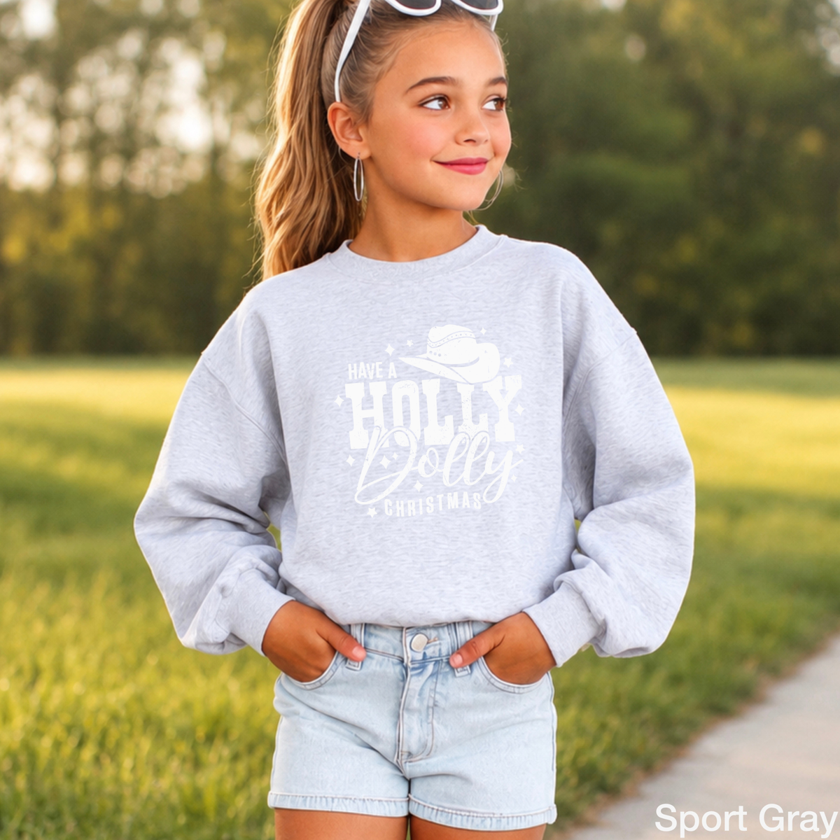 Have A Holly Christmas Youth Crewneck Sweatshirt