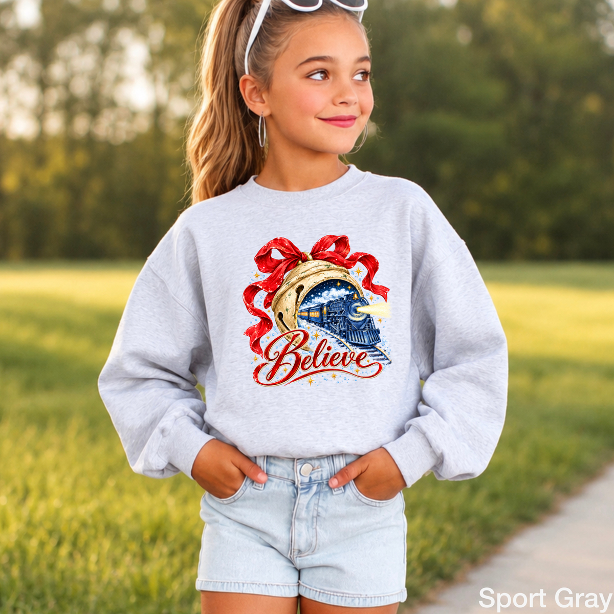 Believe Christmas Youth Crewneck Sweatshirt