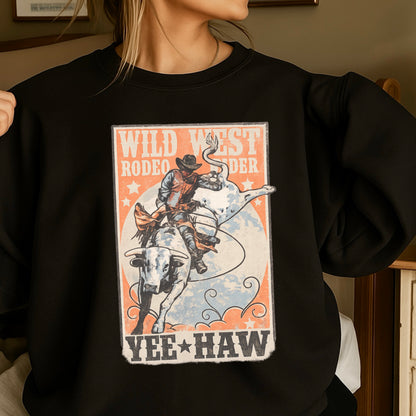 Wild West Rodeo Star Crewneck Sweatshirt