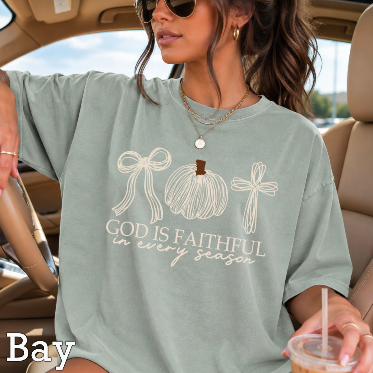 God Is Faithful In Every Season Comfort Color Graphic Tee