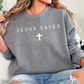 Jesus Saves Graphic Crewneck Sweatshirt