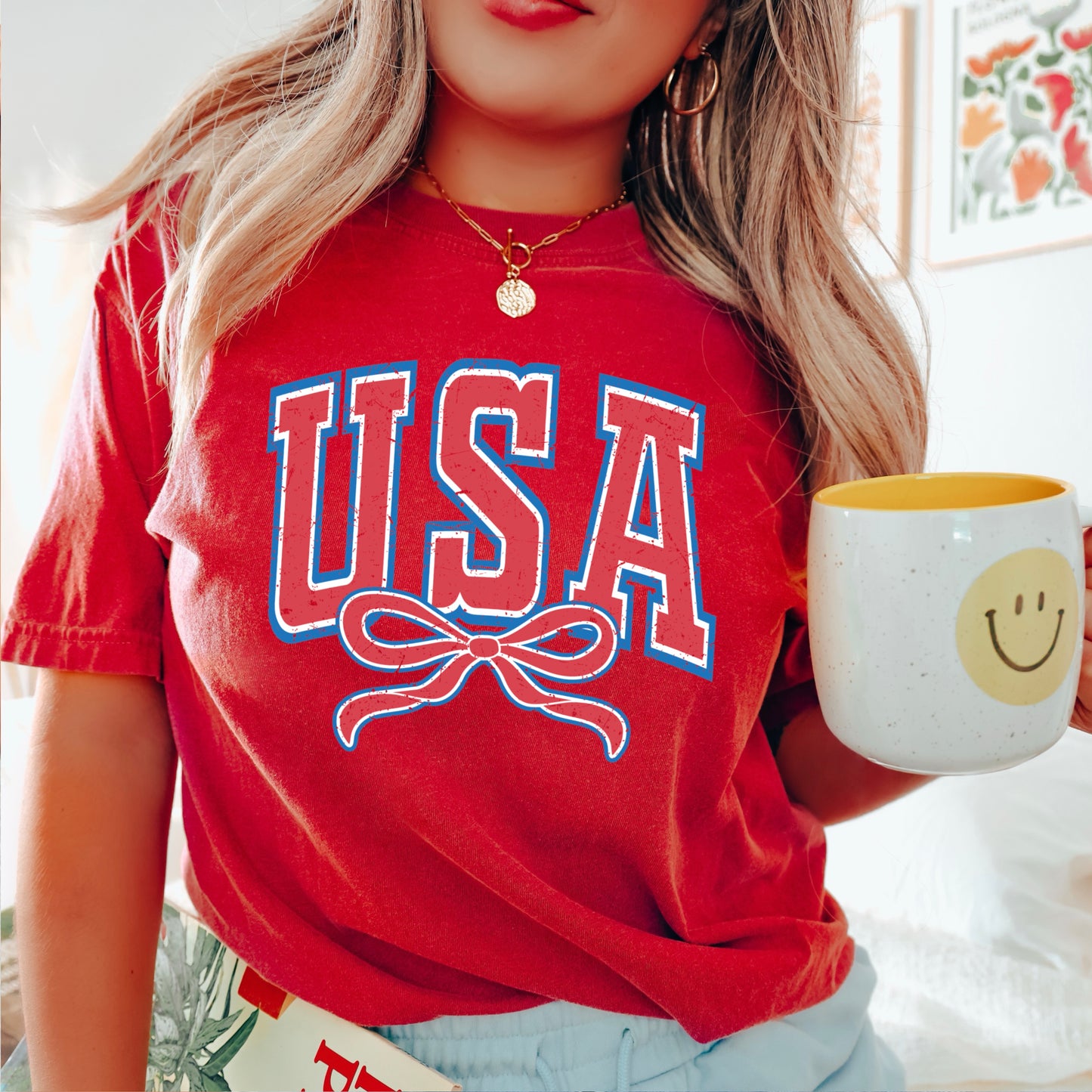 USA Coquette Comfort Color Graphic Tee