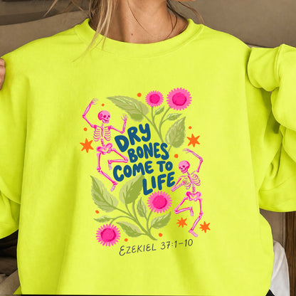 Dry Bones Come To Life Navy Lettering Christian Sweatshirt