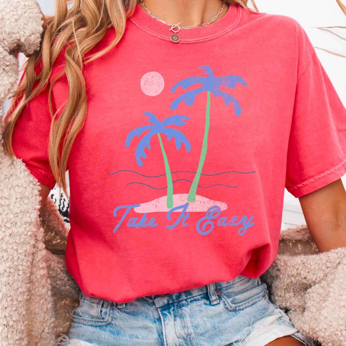 Take It Easy Comfort Color Graphic Tee