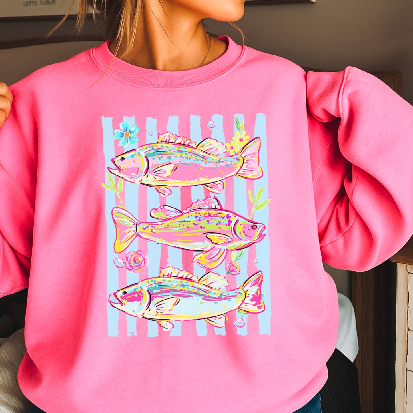 Fish Trio Crewneck Sweatshirt