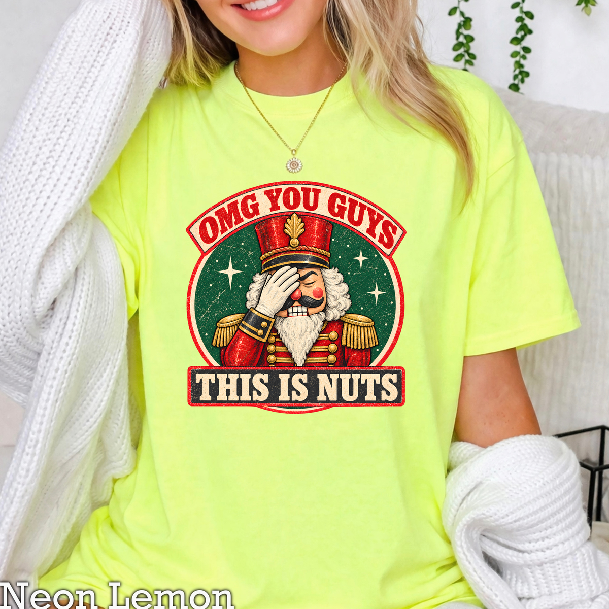 OMG You Guys This Is Nuts Christmas Comfort Color Graphic Tee