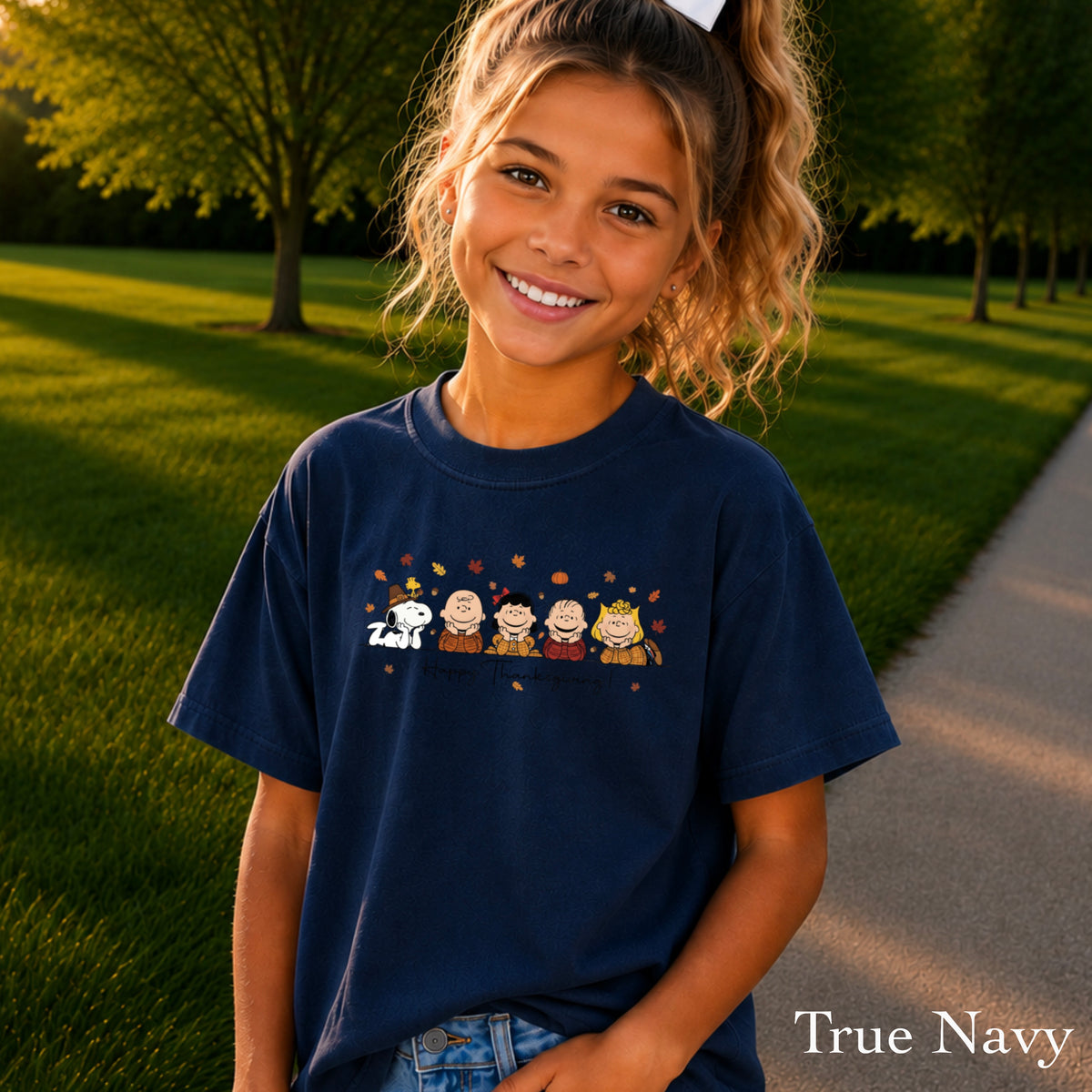 Happy Thanksgiving Youth Comfort Color T-Shirt
