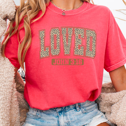 John 3:16 Valentine’s Day Comfort Color Graphic Tee