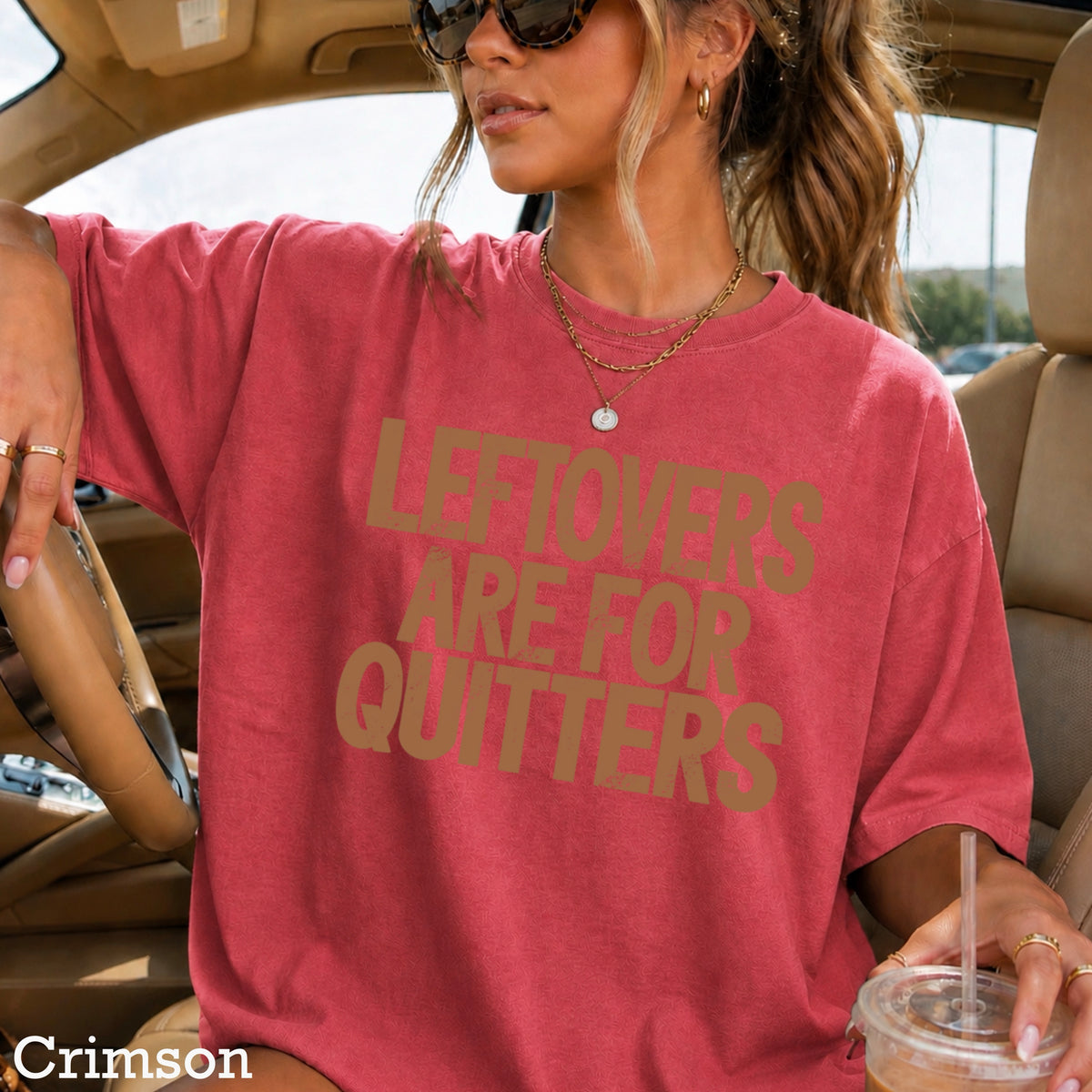 Leftovers Are For Quitters Thanksgiving Comfort Color Graphic Tee