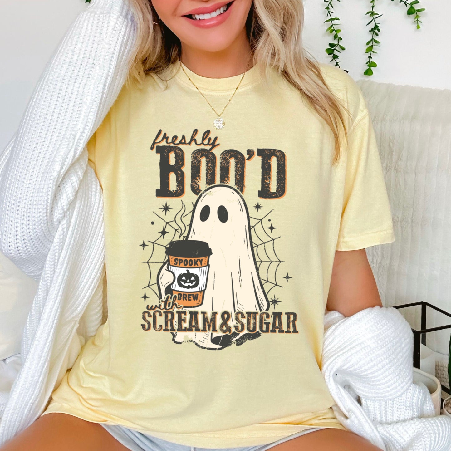 Freshly Boo’d Halloween Comfort Color Graphic Tee