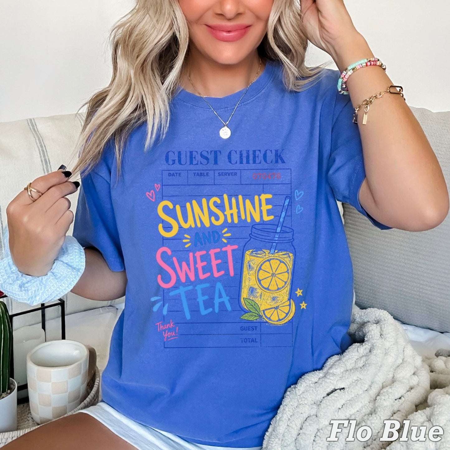Guest Check Sunshine & Sweet Tea Comfort Color Graphic Tee