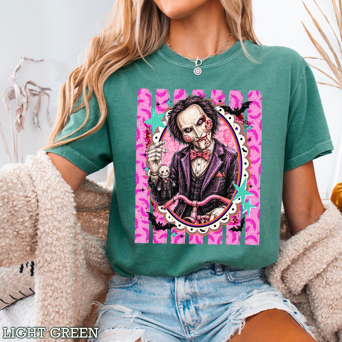 Horror Film Character Halloween Comfort Color Graphic Tee