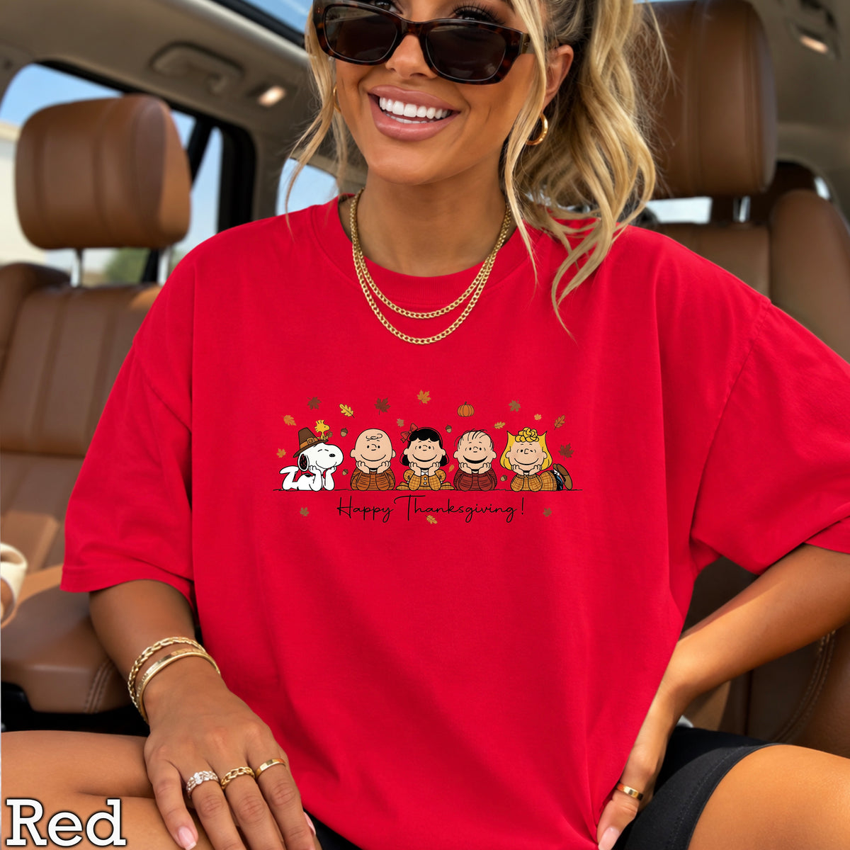Happy Thanksgiving Comfort Color Graphic Tee