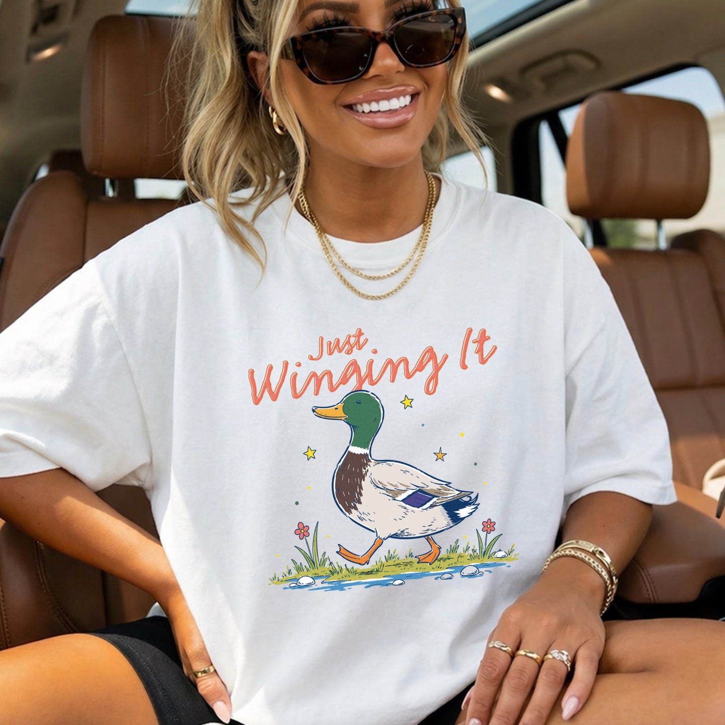 Just Winging It Comfort Color Graphic Tee