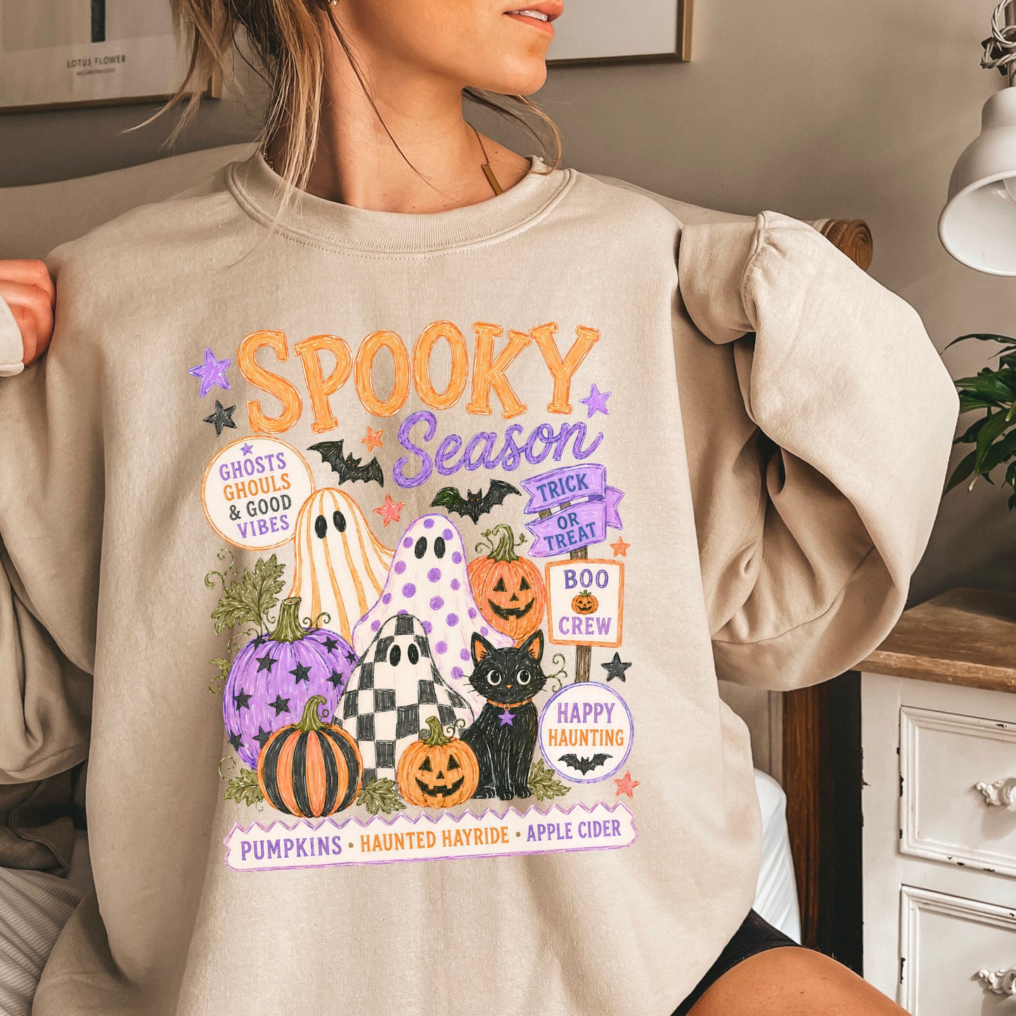 Spooky Season Halloween Crewneck Sweatshirt