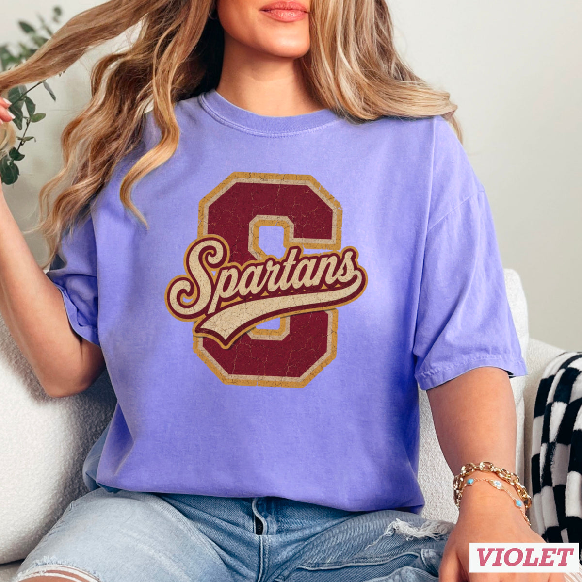 Spartans Comfort Color Graphic Tee
