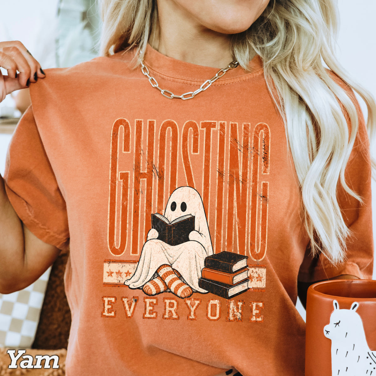 Ghosting Everyone Halloween Comfort Color Graphic Tee