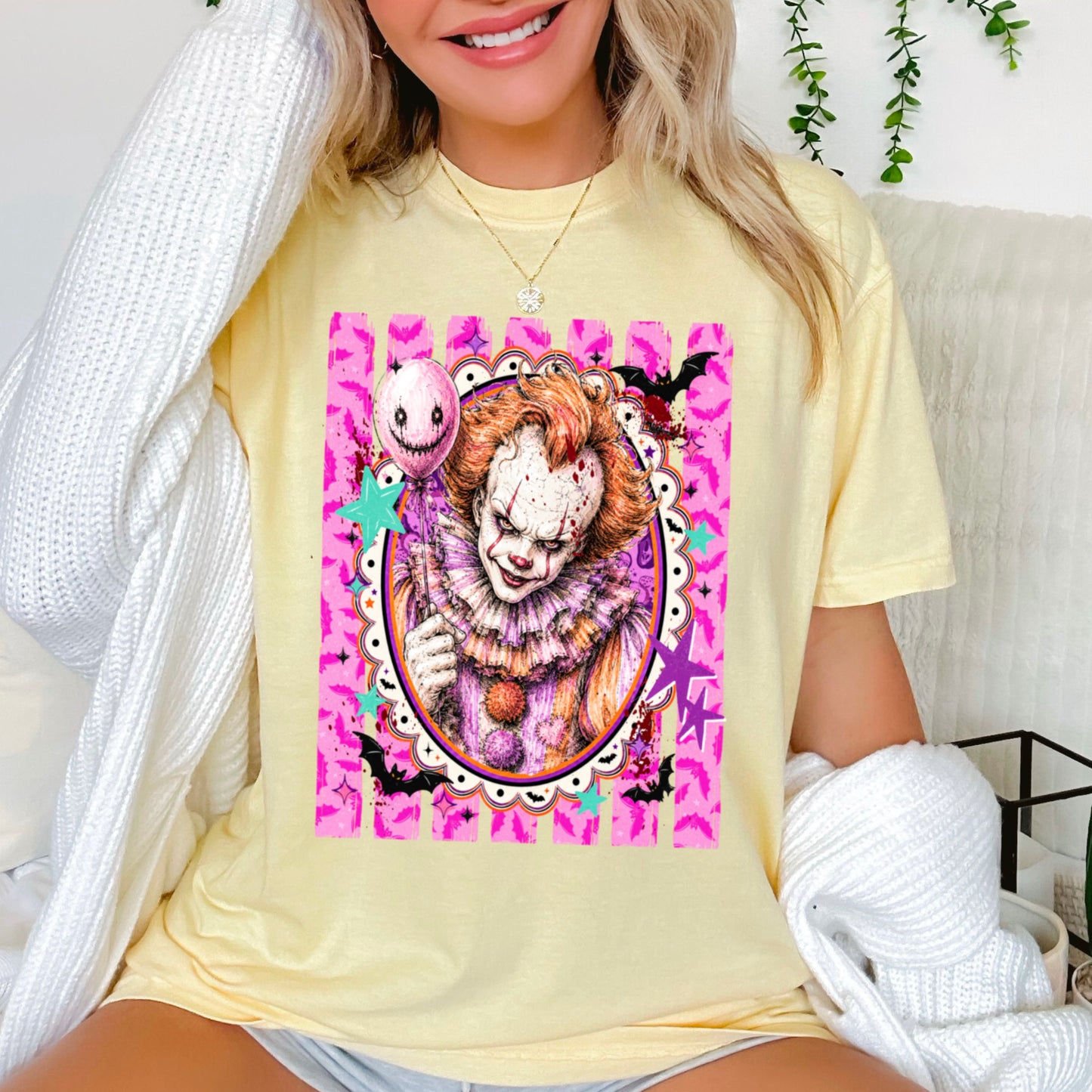 Horror Film Character Halloween Comfort Color Graphic Tee